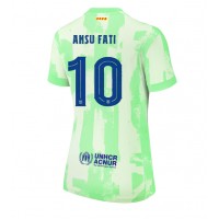 Camiseta Barcelona Ansu Fati #10 Tercera Equipación Replica 2024-25 para mujer mangas cortas